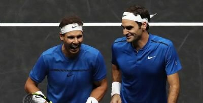 Rafael Nadal, Roger Federer claim first doubles win at Laver Cup
