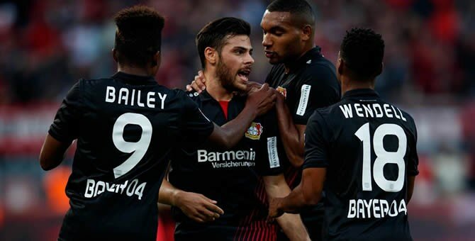 Bayer Leverkusen's Lucas Alario scores on delayed debut in 3-0 win
