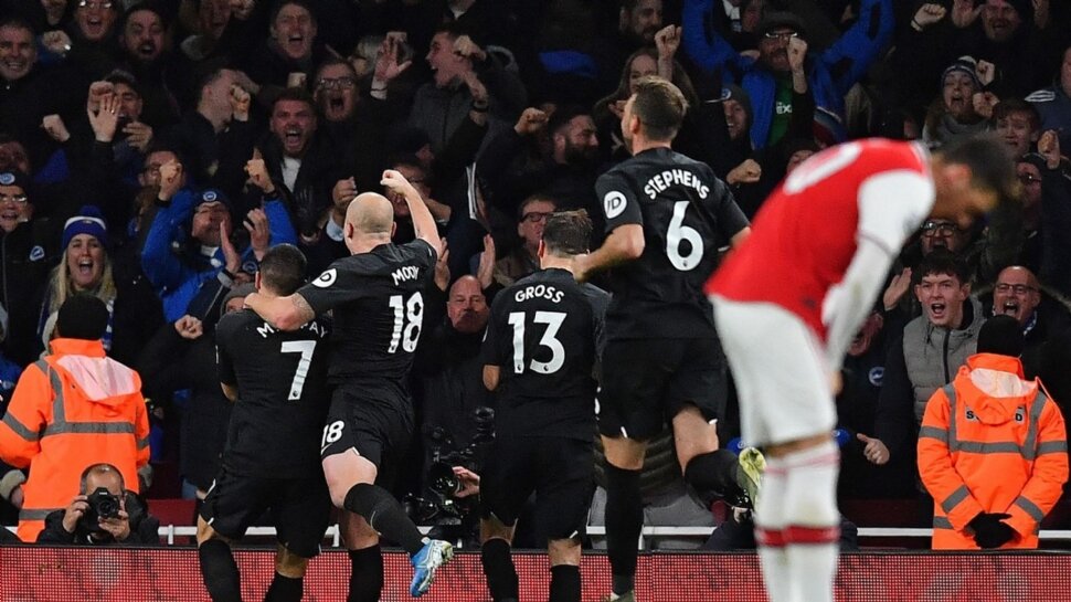 Abject Arsenal beaten at home by Brighton