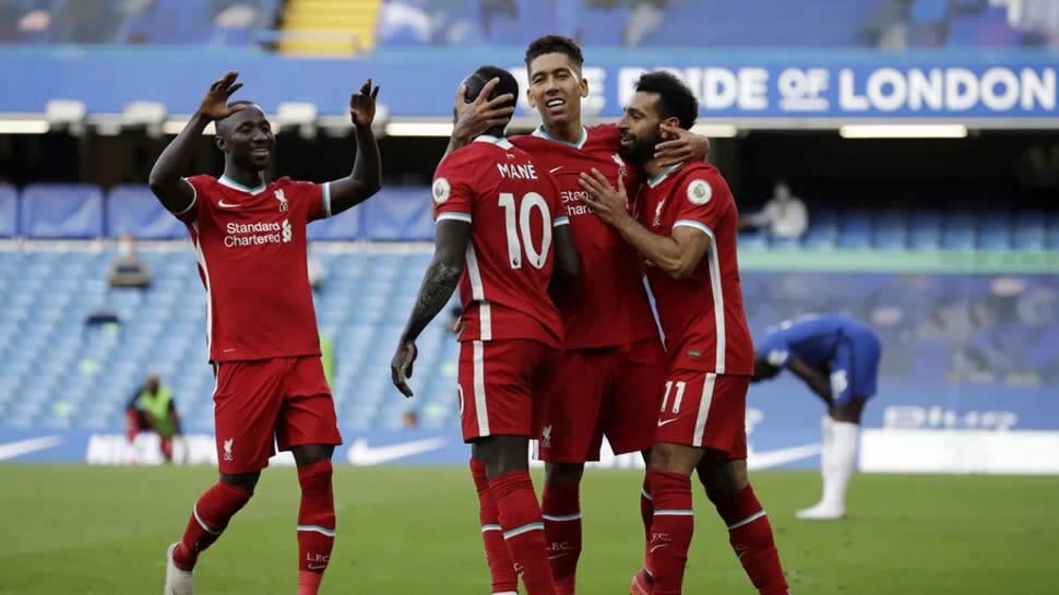 Mane double helps Liverpool sink 10-man Chelsea