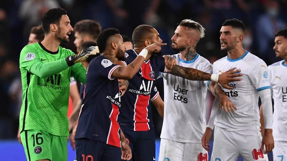 Neymar sent off as PSG-Marseille ends in brawl